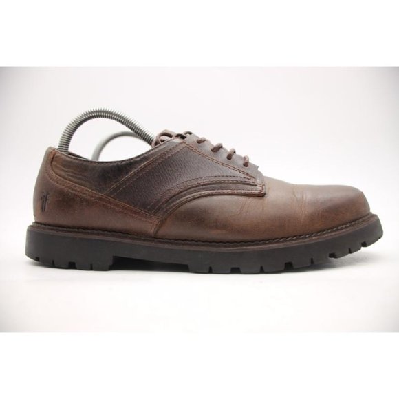 Frye Shoes Mens Size 7.5 D Rutland Lace Up Non-Slip Oxford Work Leather Brown main image 8